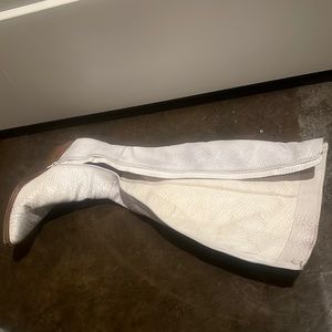 White Knee high Boots